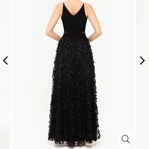 Xscape V neck floral gown